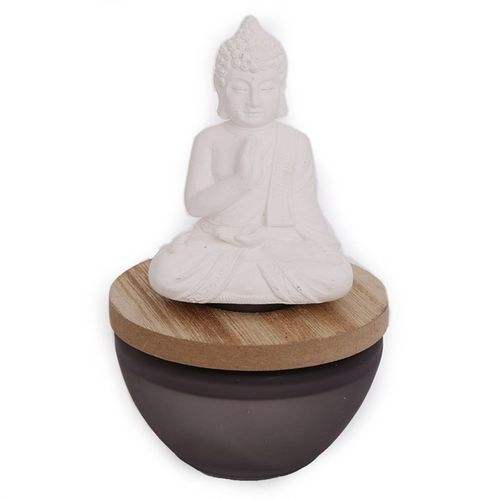 Buddha White Tea Aroma Diffuser 100ml with wooden lid.