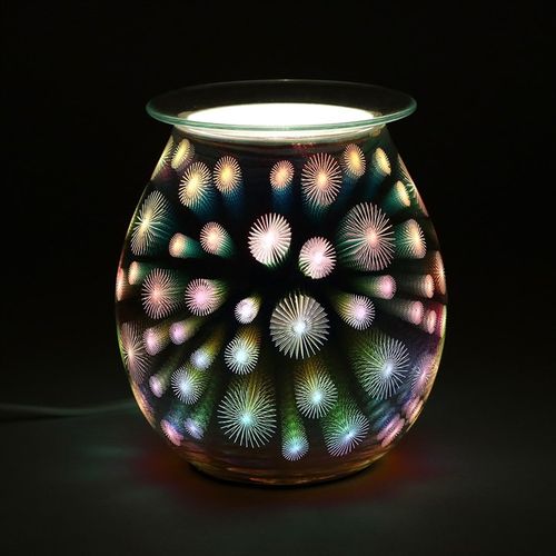 3D Starburst electric oil burner with colorful light display.