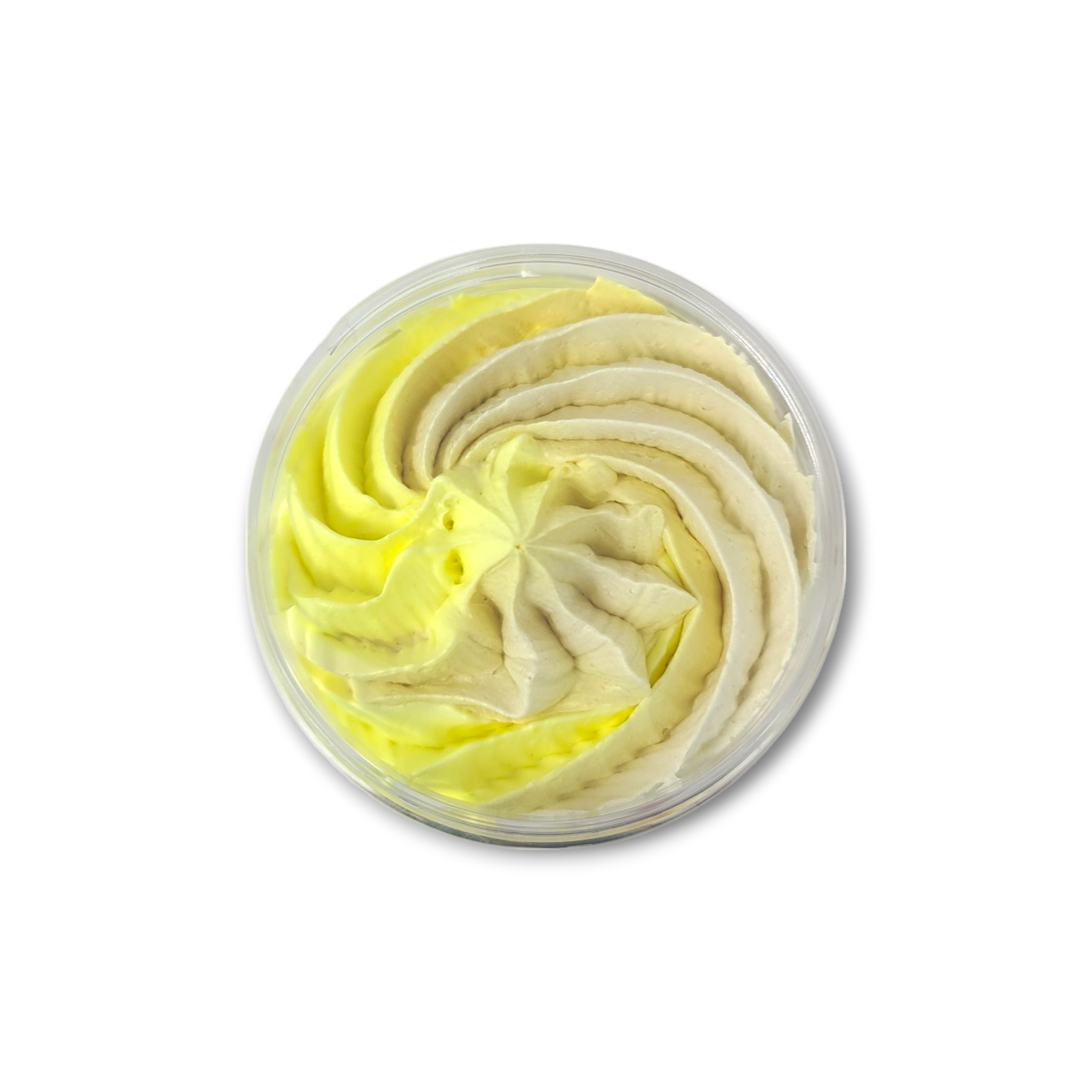 Bergamot and Patchouli Whipped Soap in a swirled, creamy texture.