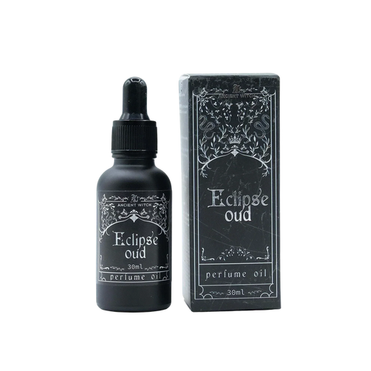 Ancient Witch Perfume Oil - Eclipse Oud bottle with dark smoky luxury scent