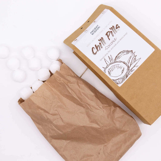 Chill Pills Gift Pack coconut fragrance bath bombs in eco-friendly packaging