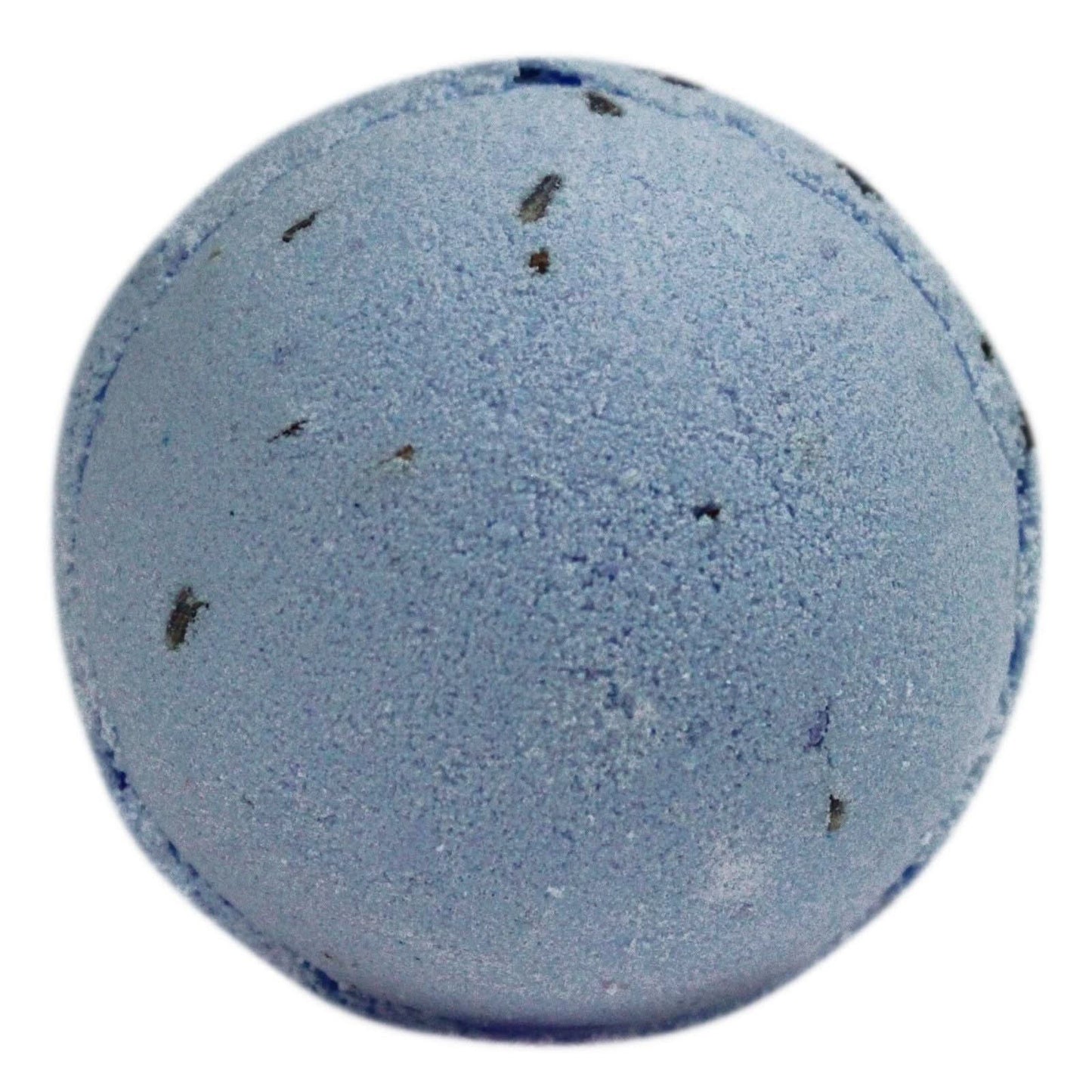 Lavender Bath Bomb with French lavender essential oil, lavender seeds, and shea butter for a soothing bath.
