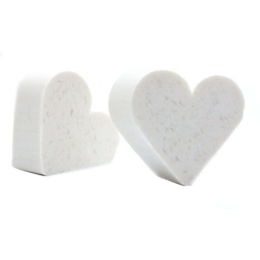 Heart Guest Soap coconut scented heart shaped guest soaps SLS and paraben free colorful bathroom accessory