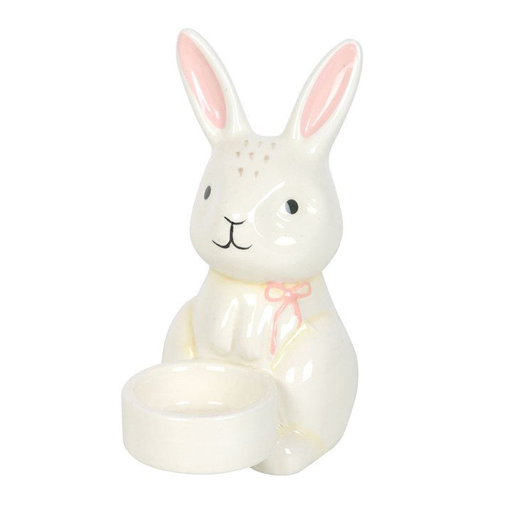 bunny-shaped tealight holder for Easter decorations.