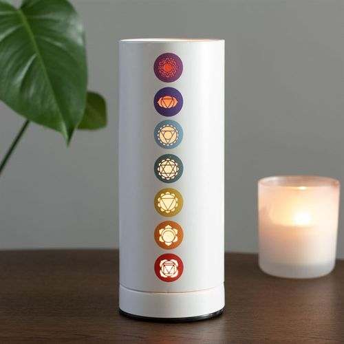 Seven Chakra Electric Aroma Lamp with essential oil diffuser for energy balance.