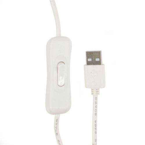 Electric aroma lamp cord with USB connection and switch.