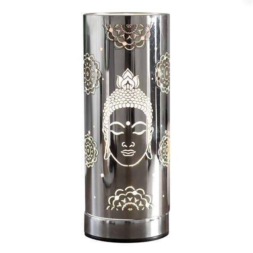 Silver Buddha Mandala Electric Aroma Lamp with tranquil scent design.