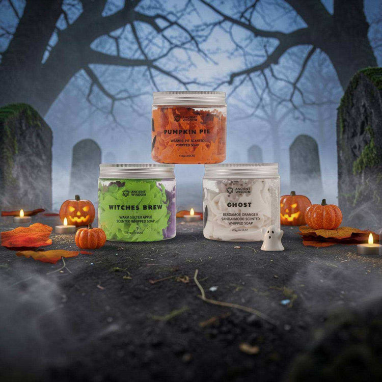 Halloween whipped soap with creamy texture and spooky colors