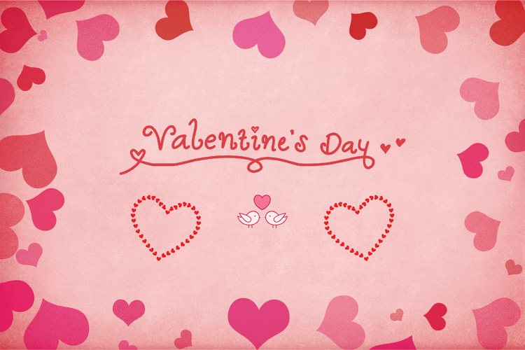 Romantic Valentines Products - Valentines Day background with hearts and love birds