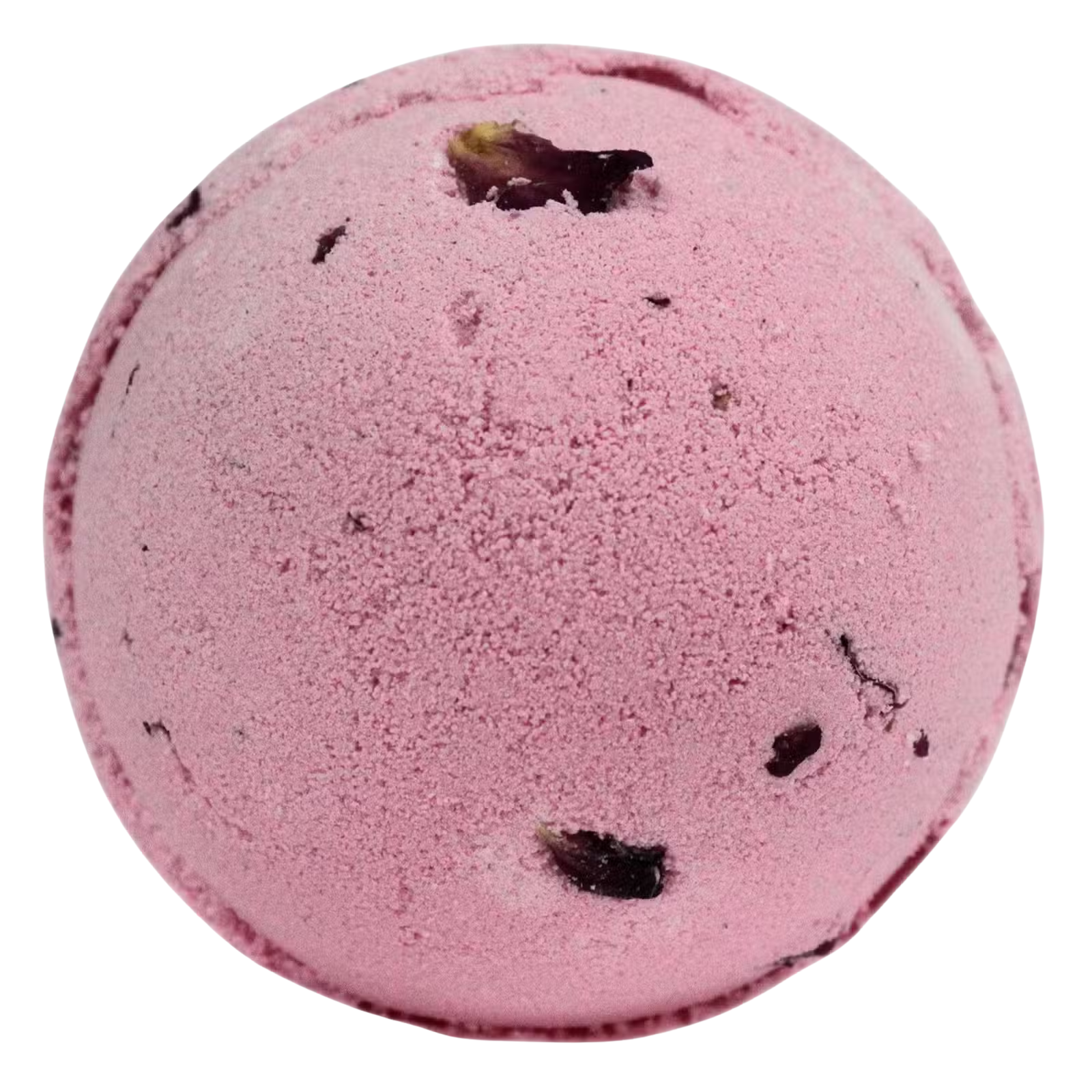 Pink Rose & Petals Bath Bomb with dried rose petals for a luxurious fragrant soak