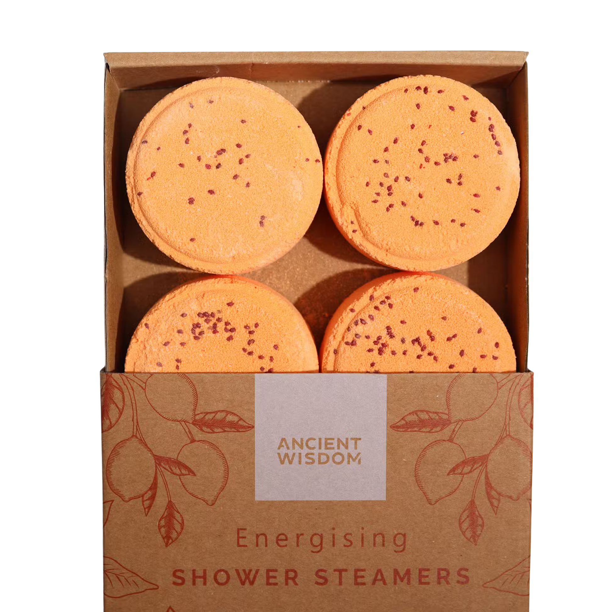 Valentines Pamper Hamper with energising shower steamers in natural packaging