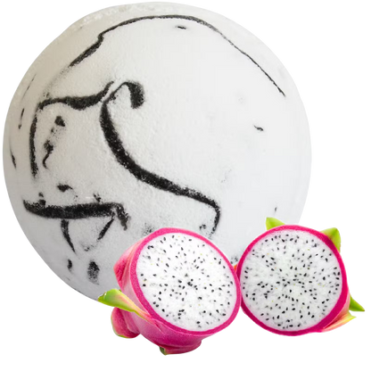 Tropical Paradise Coco Bath Bomb with dragon fruit scent and creamy coconut butter for silky skin