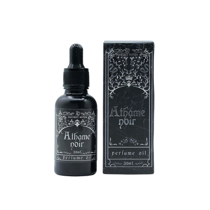Ancient Witch Perfume Oil - Atheme Noir black plastic bottle with minimalist label on white background
