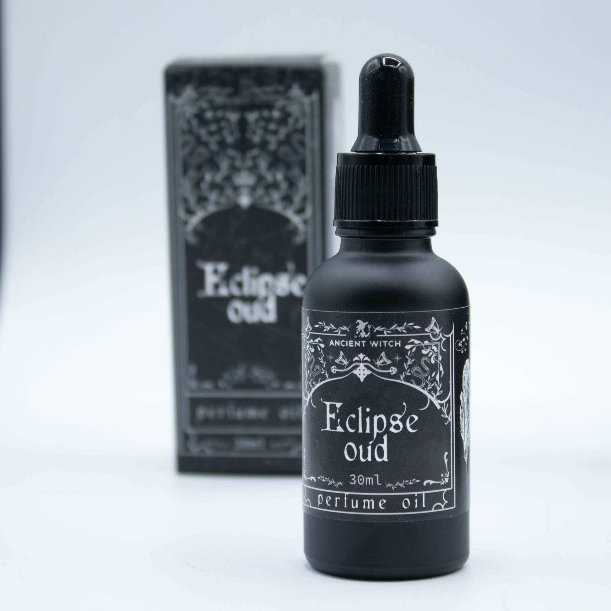 Ancient Witch Perfume Oil - Eclipse Oud in black bottle with golden label