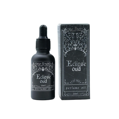 Ancient Witch Perfume Oil - Eclipse Oud bottle with dark smoky luxury scent