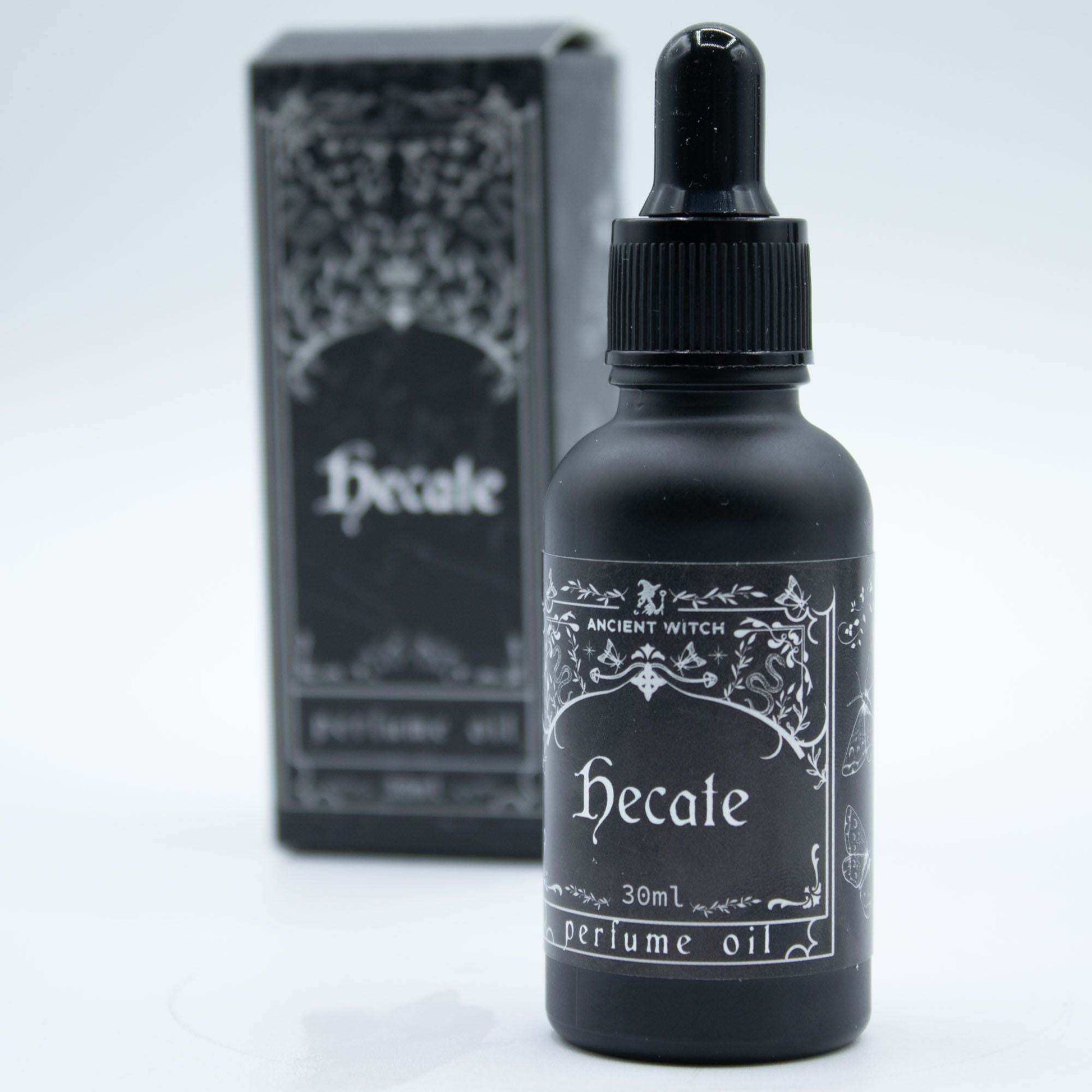 Bottle of Ancient Witch Perfume Oil - Hecate with floral woody fragrance