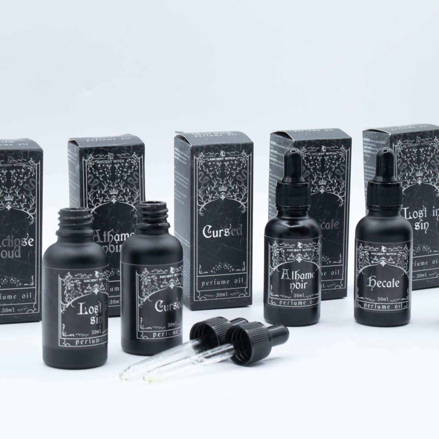 Ancient Witch Perfume Oil - Lost in Sin bottle with dark sensual fragrance