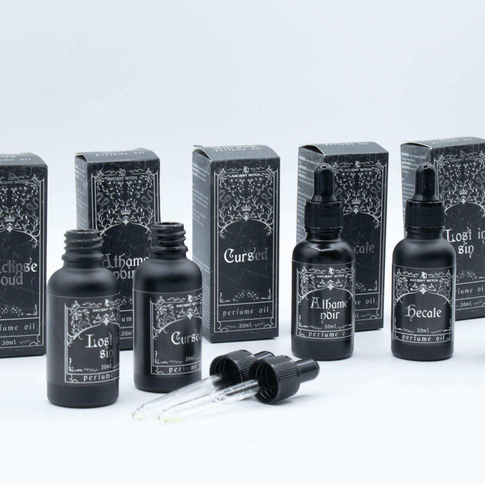 Ancient Witch Perfume Oil - Lost in Sin bottle with dark sensual fragrance