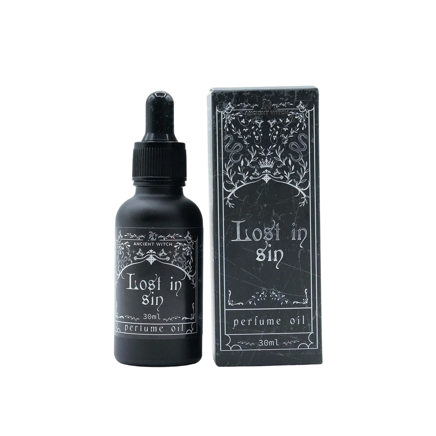 Ancient Witch Perfume Oil - Lost in Sin bottle with musky fragrance