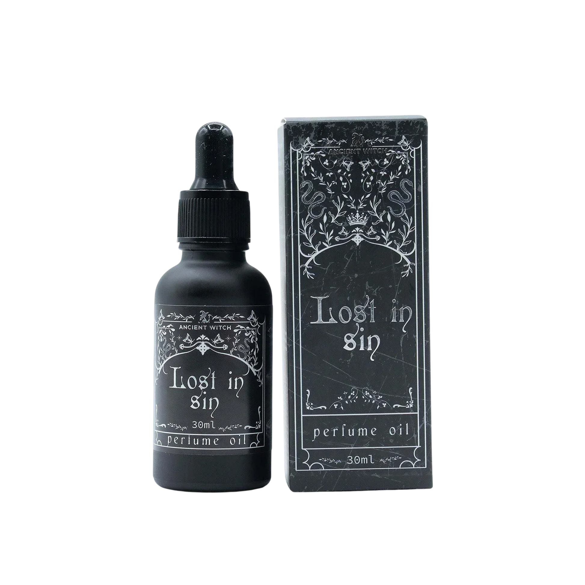 Ancient Witch Perfume Oil - Lost in Sin bottle with musky fragrance