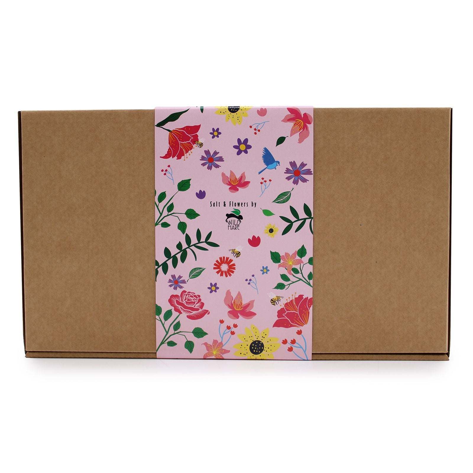 Salt Soak Set with floral design packaging for a luxurious bath experience