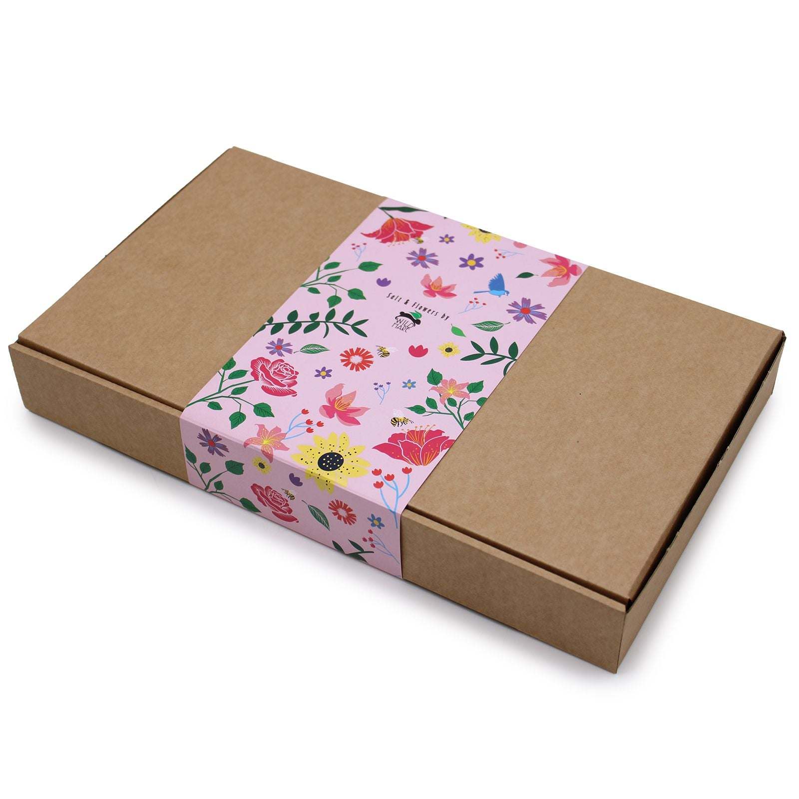 Salt Soak Set Passion in eco-friendly box with floral design band for luxurious bath experience