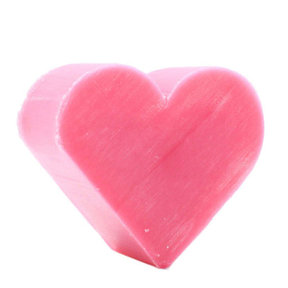 Pink heart soaps wild rose scent SLS and paraben free small size