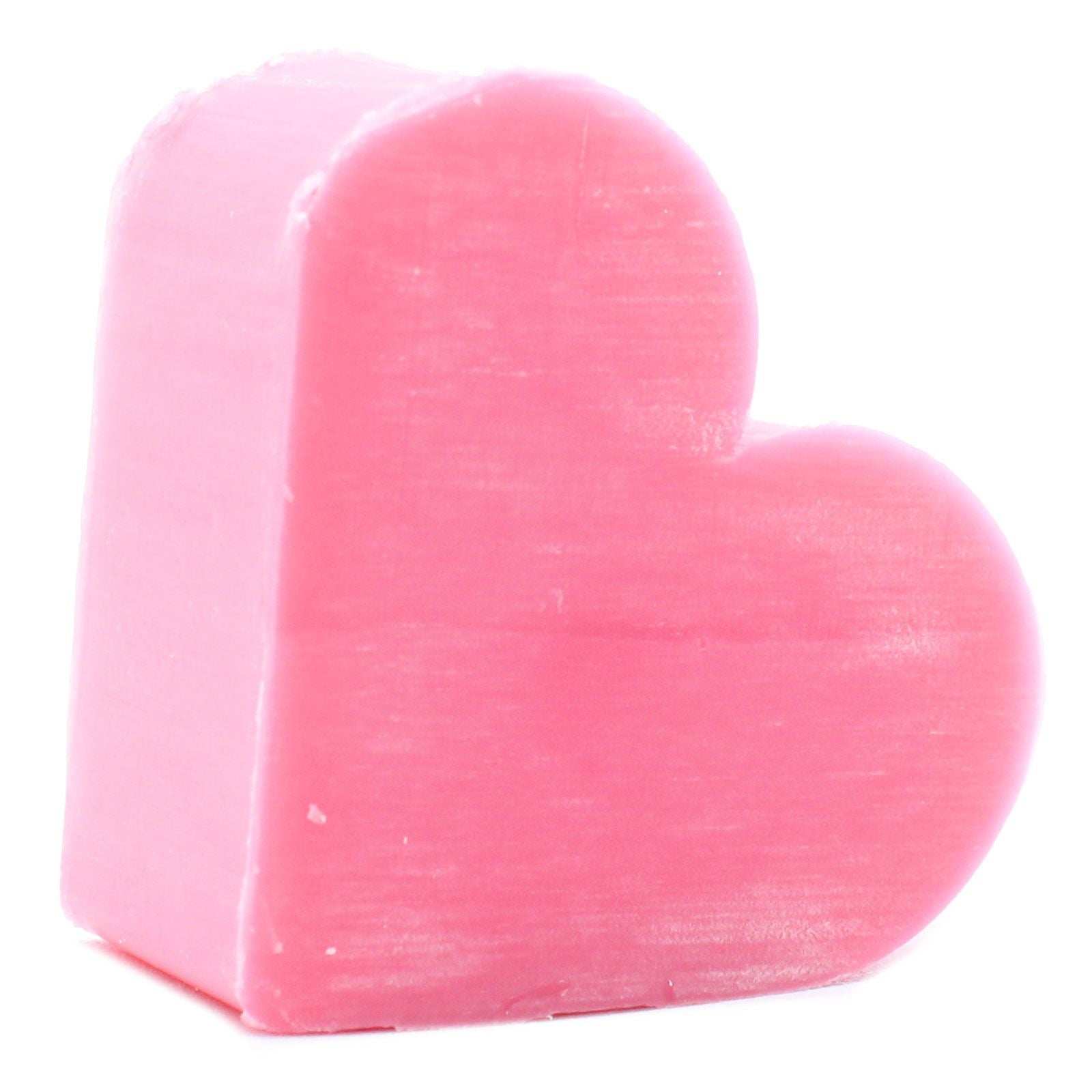 Pink heart soaps bar wild rose scent SLS paraben free
