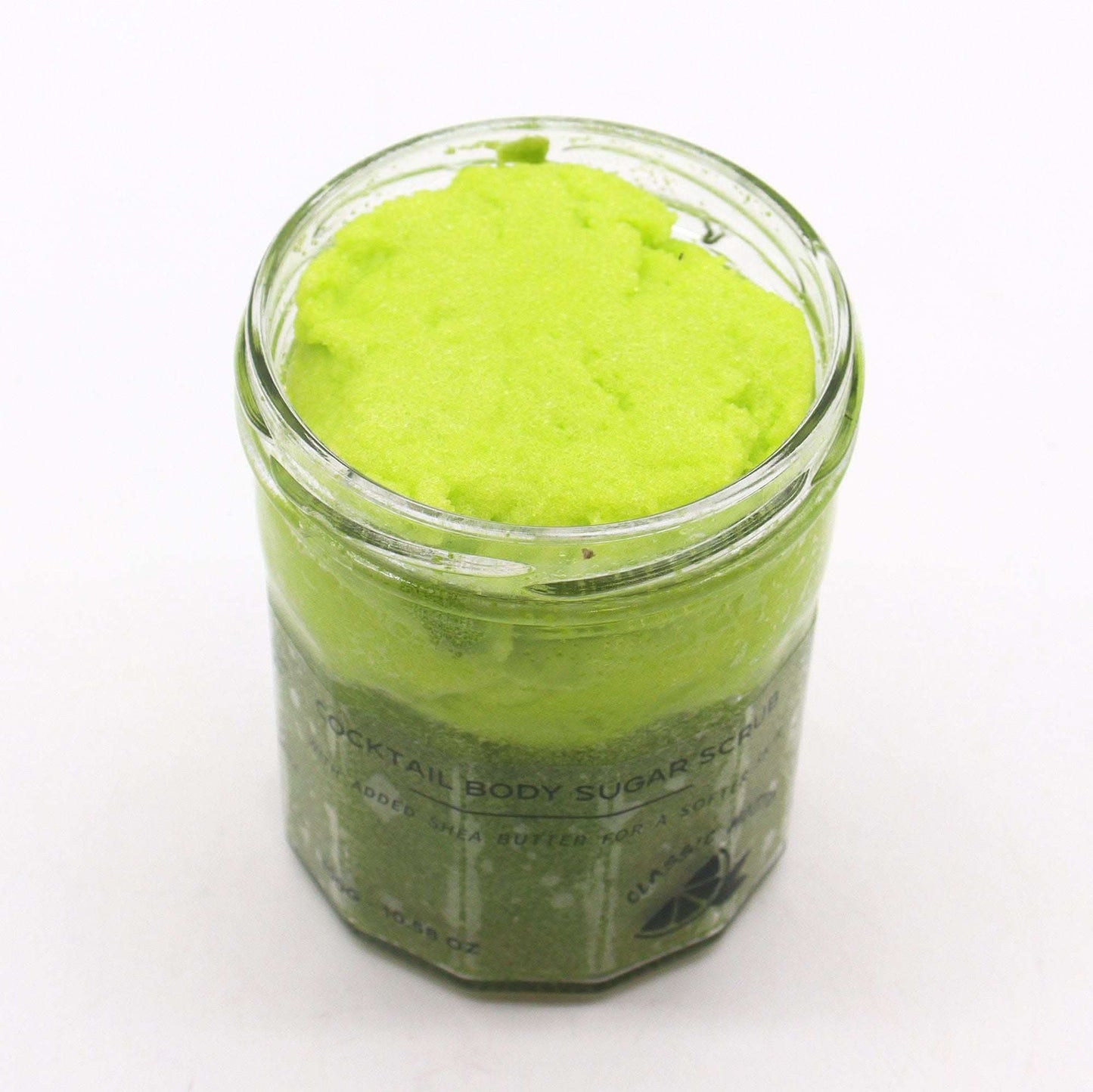Fragranced sugar body scrub Classic Mojito in green jar 300g