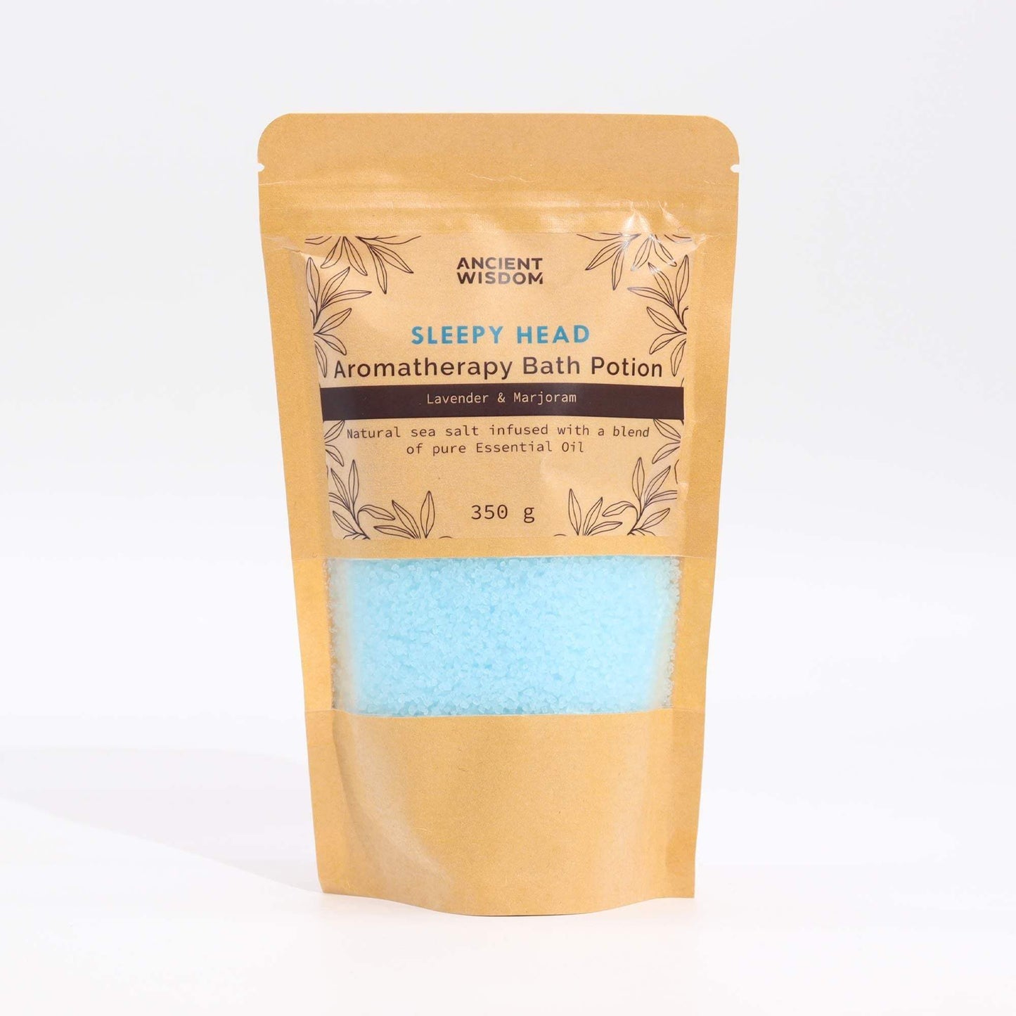 Aromatherapy bath potion in kraft bag with lavender and marjoram for relaxation and sleep, 350g