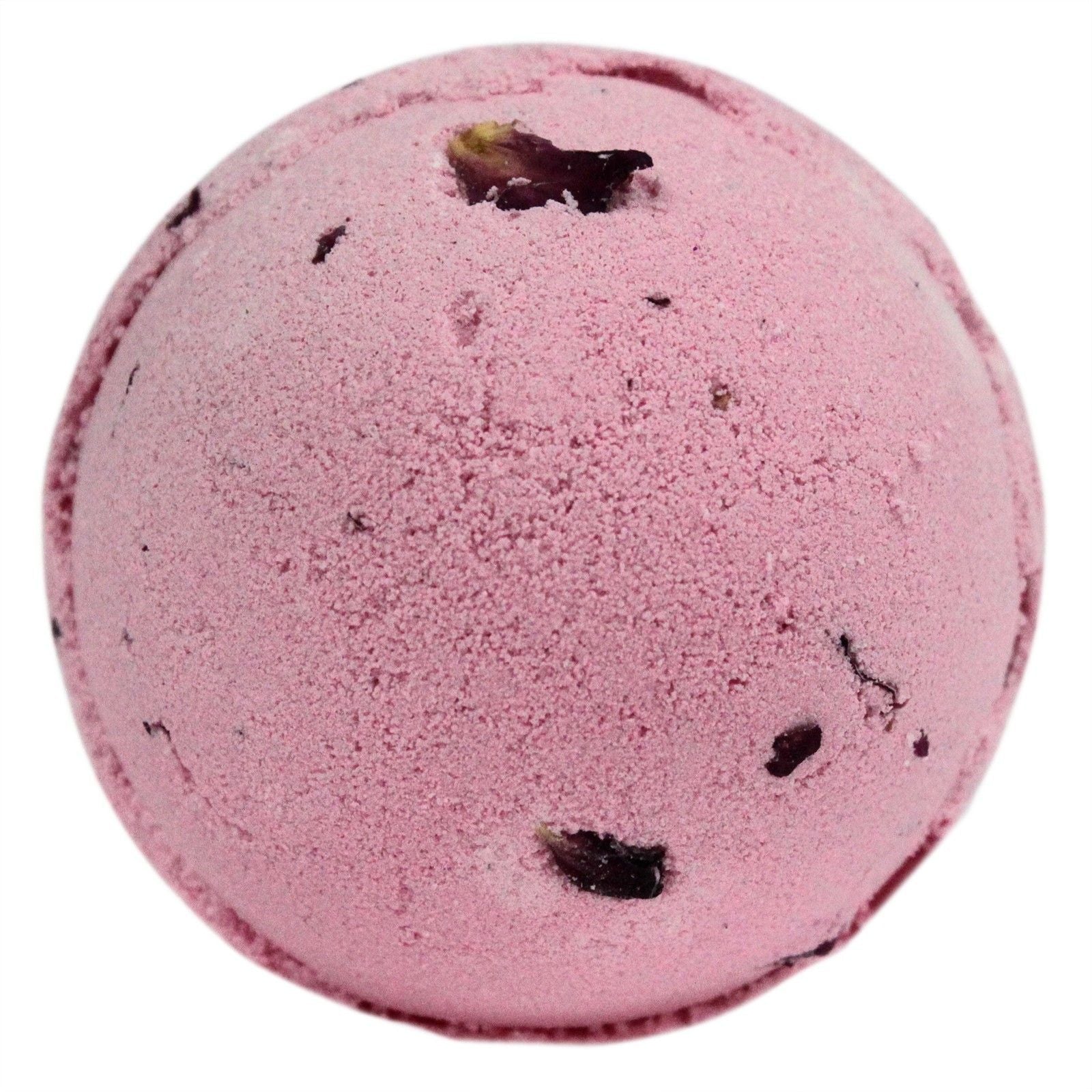 Rose & Petals Bath Bomb with shea butter and real rose petals for relaxing aromatherapy bath