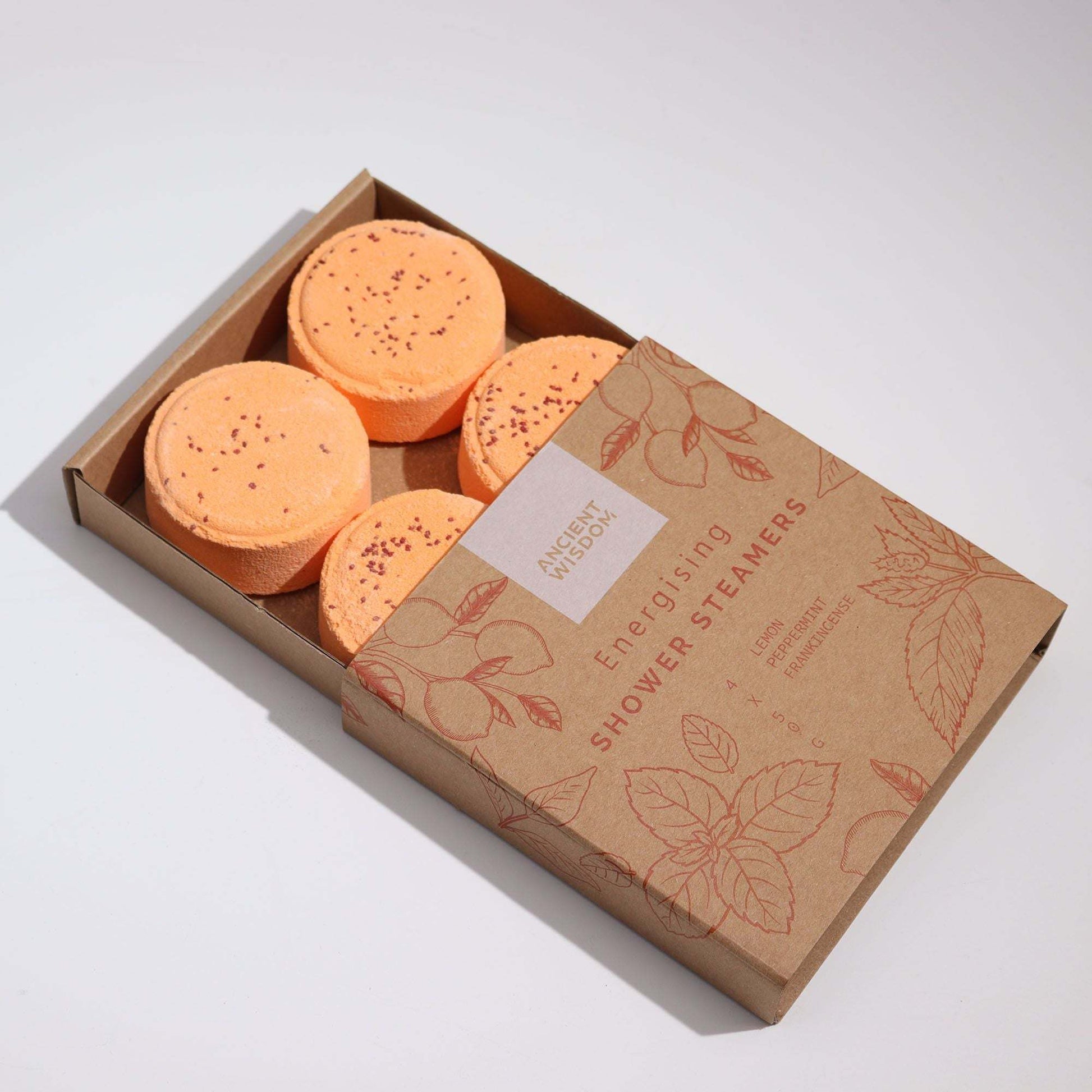 Zen Shower Steamers energising gift set with natural essential oils and vegan-friendly ingredients in eco-friendly packaging
