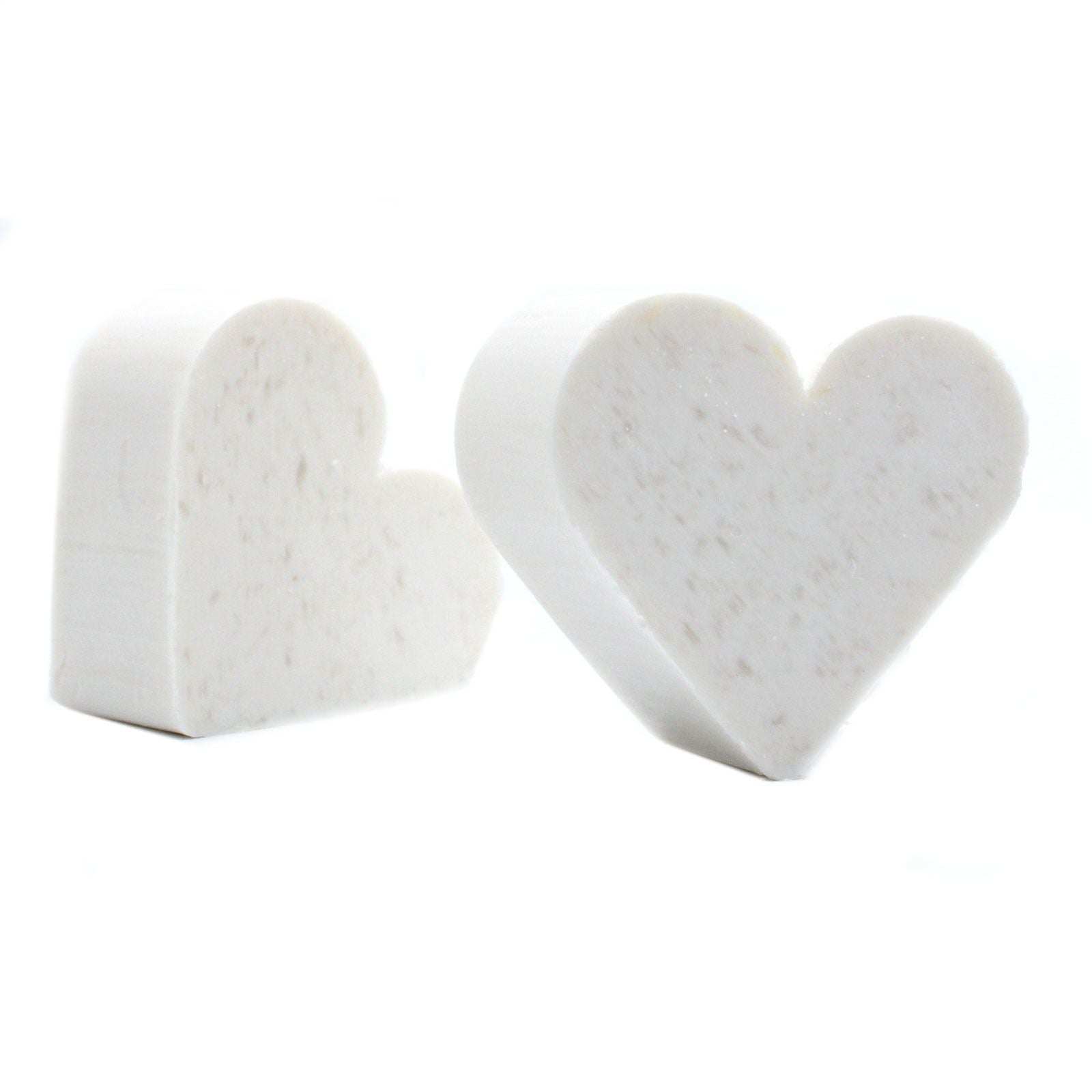 Heart Guest Soap coconut scented heart shaped guest soaps SLS and paraben free colorful bathroom accessory