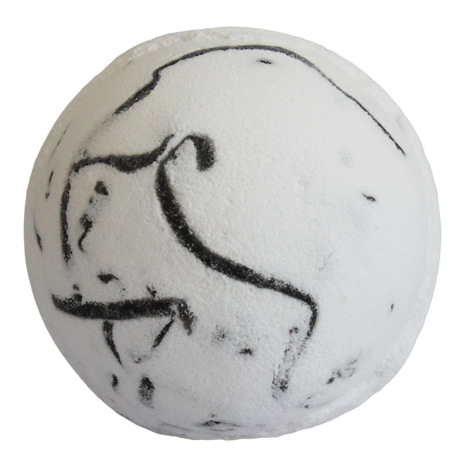 Tropical Paradise Coco Bath Bomb with dragon fruit scent and coconut butter for smooth skin and silky foam