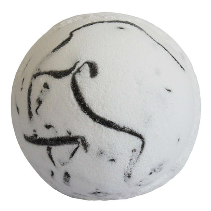 Tropical Paradise Coco Bath Bomb with dragon fruit scent and coconut butter for smooth skin and silky foam