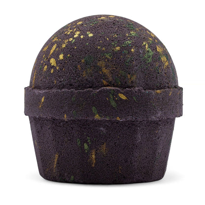 Dubai Bath Bomb Emerald Oudh Truffle with rich chocolate and oriental oud fragrance, handmade for a luxurious bathing experience
