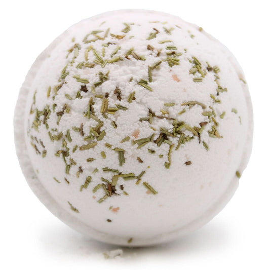Clarity Himalayan Salt Bath Bomb with rosemary, clary sage, and olive oil
