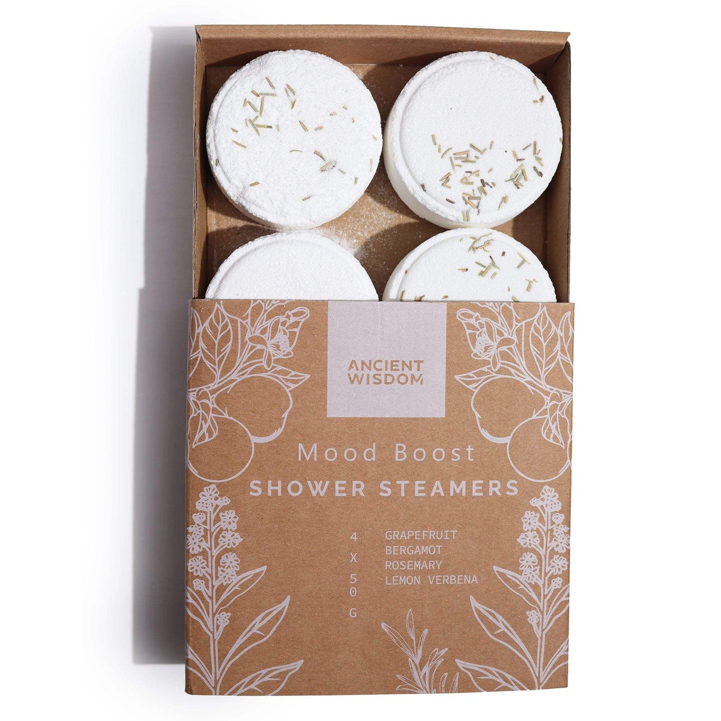 Zen Shower Steamers Mood Boost gift set with all-natural essential oils, vegan and cruelty-free, made in Sheffield UK