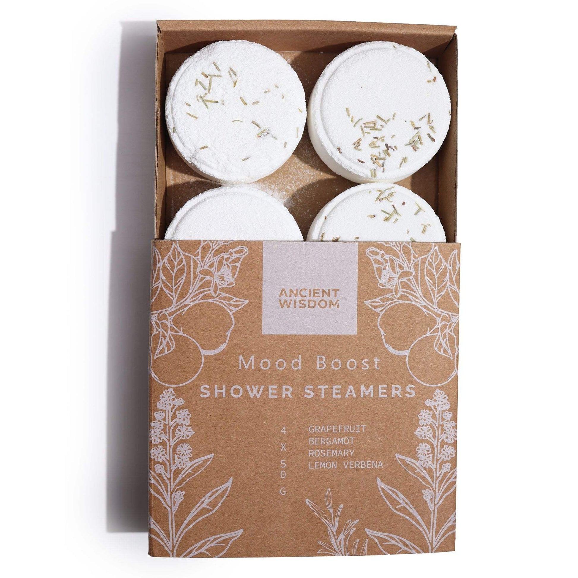 Zen Shower Steamers Mood Boost gift set with all-natural essential oils, vegan and cruelty-free, made in Sheffield UK