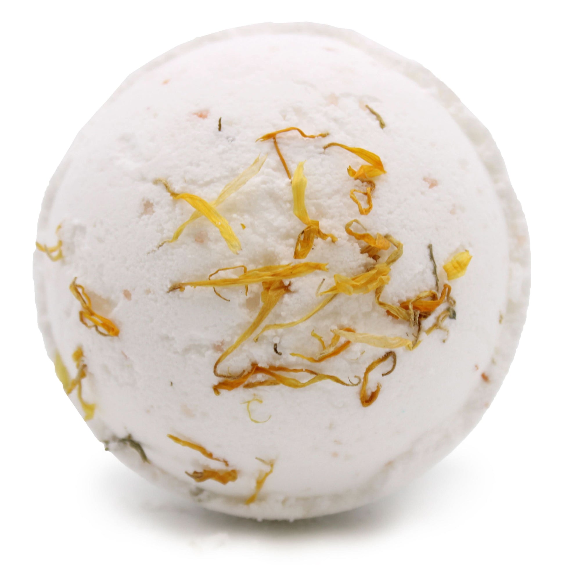 Energise Himalayan salt bath bomb with lemon, ginger, orange, and avocado oil