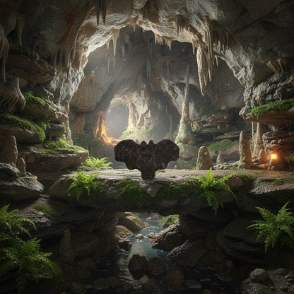bat Halloween bath bomb in a cave