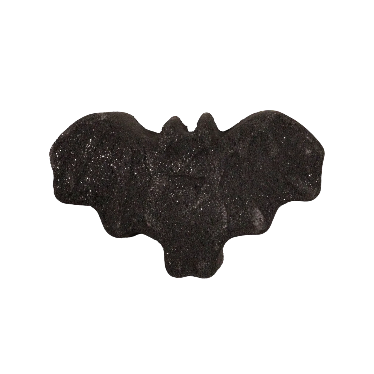 Bat Halloween bath bomb releasing dark colors