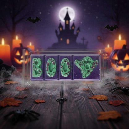 Boo Witches Truffles Clamshell Wax Melt purple green segmented wax
