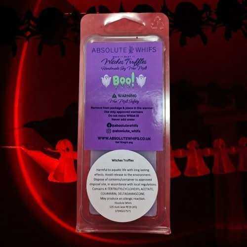Boo Witches Truffles Clamshell Halloween-themed wax melt in purple and green segmented design
