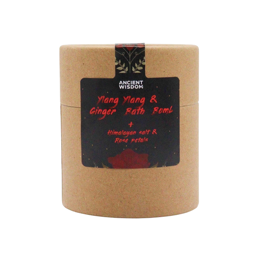 Cupids Self Care Aromatherapy Bath Collection in a kraft cardboard tube with black botanical label and red text