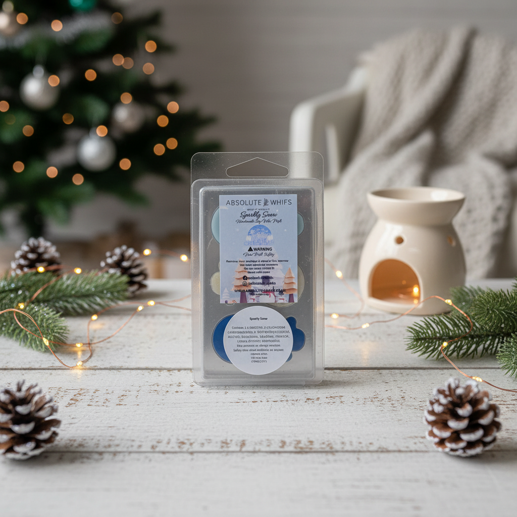 Snowmen shaped scented wax melts in festive holiday display