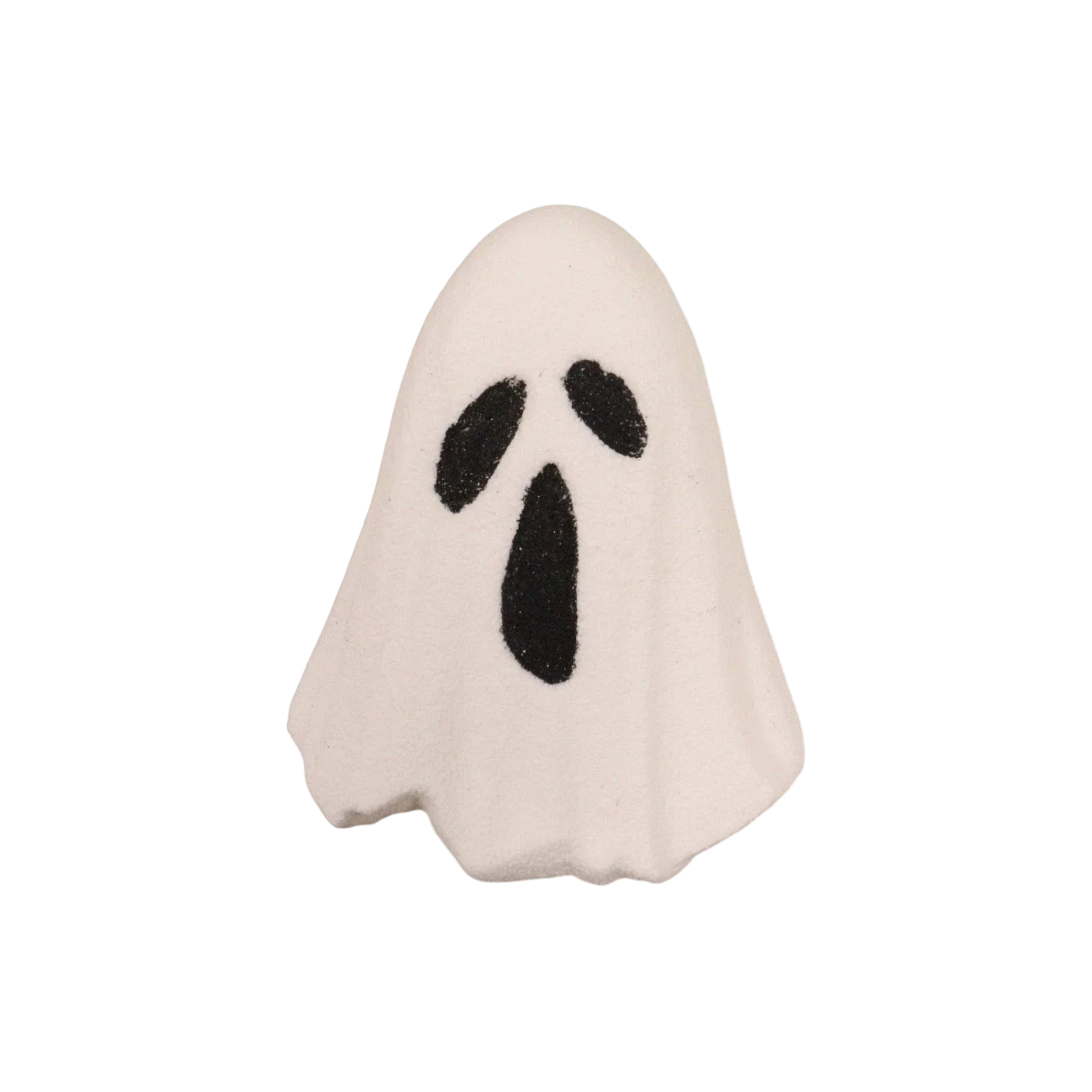One Ghost Halloween bath bomb fizzing in bathtub