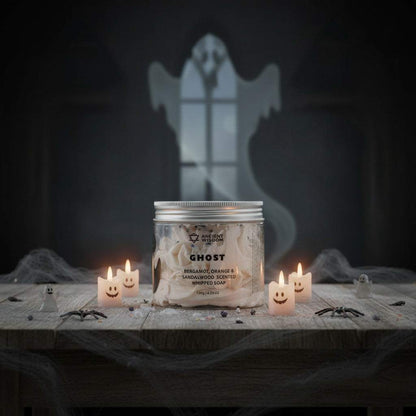 120g cruelty-free ghost whipped soap with airy mousse lather