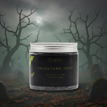 Graveyard Shift Whipped Soap 120g vegan and paraben-free cleanser