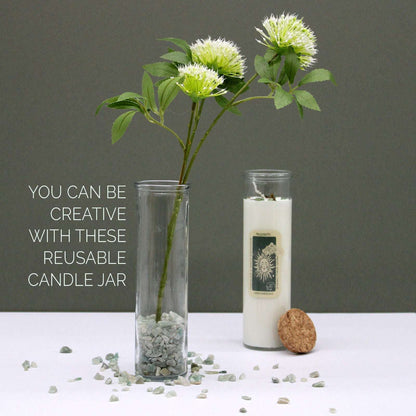 Magic Spell Candle Friendship with moss agate and velvet moon scent